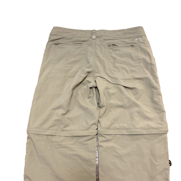 Merrell Pants Womens 8 Taupe Beige Hiking UPF50+ Opti Wick Convertible & Pockets - Picture 8 of 11